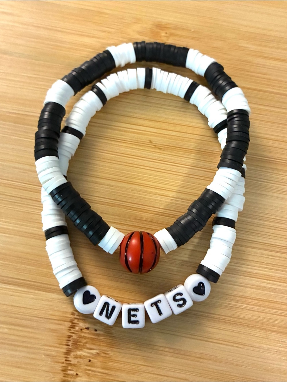 Nets Basketball Beaded Bracelet Set